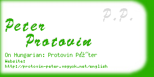 peter protovin business card